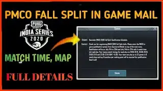 PMCO FALL SPLIT 2020 IN GAME MAIL EXPLANATION | PMCO 2020 IN GAME MAIL DETAILS | #PMCO2020