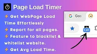How to use Page Load Timer | Best tool to get the web page load time effortlessly | Free Tool