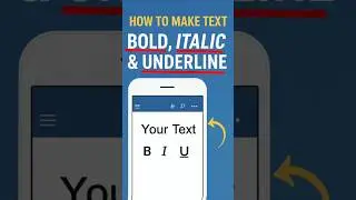 How to Make Text Bold, Italic & Underline Text in MS Word on Mobile Phone #msword #mobile #study