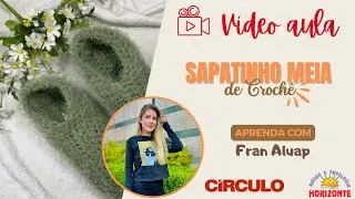 Aula Sapatinho Meia de Croch&ecirc; com o Fio Imperial por Fran Aluap