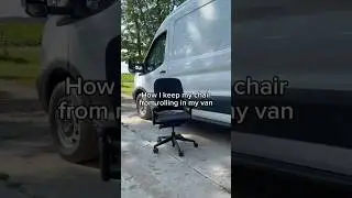 How I keep my office chair from rolling around in my van while driving #vanbuild #vanlife