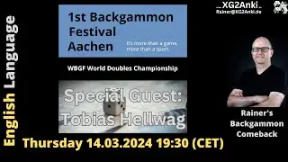 Rainer's Backgammon Live Stream #151 (Special Guests: Tobias Hellwag) [EN]
