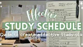 Master Your Study Schedule❗: Guide to Creating an Effective Study Plan📚
