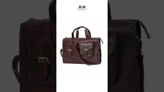 S2M Genuine Leather Laptop Messenger Bag #shorts #laptopbags #leather #leathercraft
