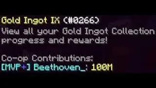 100 million gold collection (hypixel skyblock)