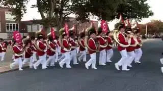 EAHS Marching Band entering the stadium for 2016 First Flags Band Festival