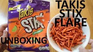 Unboxing Takis Stix Flare Chili Pepper & Lime Flavored Corn Snack Sticks