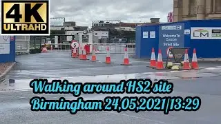 Walking around HS2 site Birmingham city centre England UK # 403