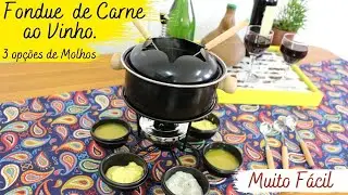 Como Fazer Fondue de Carne (Feito no Vinho) - Muito fácil  | Dia dos Namorados