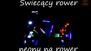 Neonowy świecący kolorowy rower
