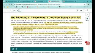 Chapter 1: The Equity Method of Accounting. Part 1
