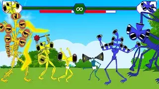 Team Blue Siren Head Vs Gold Siren Head - Roblox Piggy Animation | GV Studio