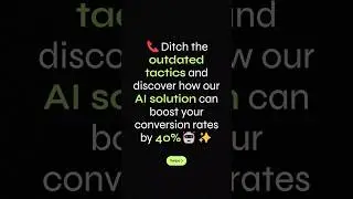 📞Ditch the outdated tactics discover how our AI solution can boost your conversion rates by 40%🤖✨