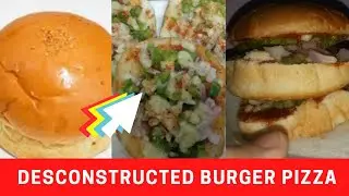 10min Deconstructed Burger Pizza| |बर्गर पिज़्ज़ा | Evening Snack Recipe&ndash;SAI KI KADAAI