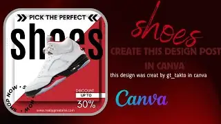 How to design e-commerce shoes banner in Canva