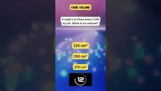 Spatial reasoning - Cube Volume #reasoning #quiz #maths #iq #mathtricks #brainteasers #ytshorts