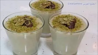 عندك حليب وتمر ؟؟🍮حضري أروع تحلية سريعة للسحور في 5 دقائق مكوناتها موجودة في اي بيت