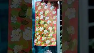 Painting on Price Tag 🌼 #art #painting #draw #drawing #youtubeshorts #shorts #acrylicpainting