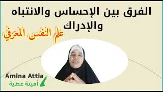 الفرق بين الإحساس والانتباه والإدراك - درس تعليمي في علم النفس المعرفي -