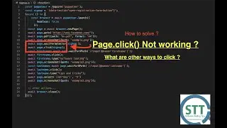 Puppeteer page.click() is not working