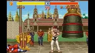 Ryu vs. M. Bison - Street Fighter II - SNES