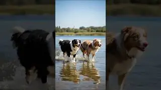 Two dogs are running #dogs #viral #aivideo