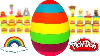Aprende los Colores con un Huevo Sorpresa Gigante de Plastilina Play Doh