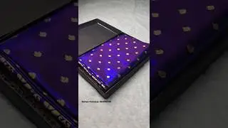 💜 Beautiful Purple Blue Shade Banarasi katan silk saree with all over boota 🤩