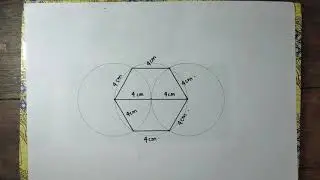 Pakai Jangka! Cara menggambar segi enam sama sisi: How to draw equilateral hexagon using compass