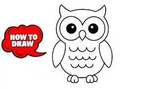 How to Draw an Owl 🦉 | Easy Step-by-Step Drawing Tutorial for Beginners
