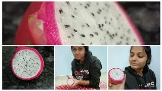 first time trying dragon fruit form Thailand High in fiber and very healthy #dragonfruit #daliyvlog