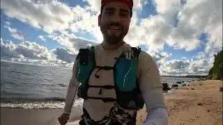 Когда смог убежать от дождя....