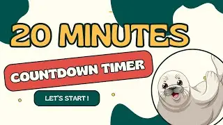 SEAL COUNTDOWN ! 20:00 🦭 Seal timer from 20 minutes to zero in minutes and seconds / 1.200
