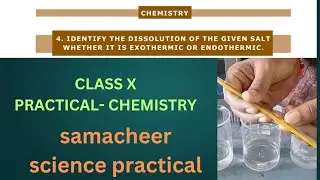 Class X science Samacheer practical - chemistry - exothermic and endothermic