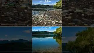 The Power of Clean Water&rdquo;#CleanEarth #PollutionFree #EcoWarrior #NatureRestored #BeforeAndAfter