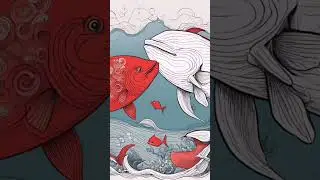Red Fish Makes New Friends in the Ocean Children's Tale