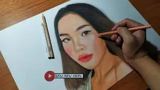 LETISHA VELASCO | Colored Pencil Drawing Timelapse | Realistic Drawing By - Haw Haw Arts