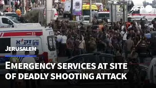 Israeli emergency services at site of deadly east Jerusalem shooting attack | AFP