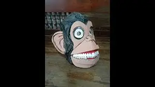 Full head monkey cardboard mask