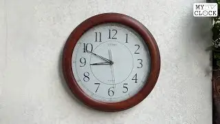 Seiko KS760 Wooden Wall Clock 34cm | セイコー  木枠 掛け時計 | Đồng hồ SEIKO khung gỗ tr&ograve;n số ả rập nền trắng