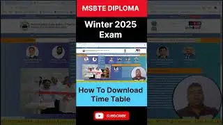 MSBTE Diploma Winter 2025 Time Table OUT! 😲 How To Download Exam Time Table #shorts