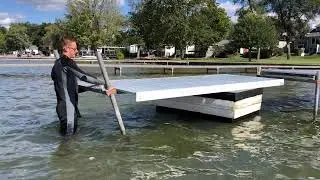 One Person Dock & Pier Removal With Foam Floats- LiftsLaddersAndDocks.com