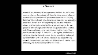 A Tea Stall paragraph। ssc। JSC #studyshorts #viral #shorts