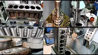 Mercedes-benz OM 366.BLOCK machining,liners ,cylinders replacement# Engine rebuild DIY and SWAP 6