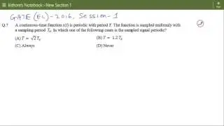 Quiz on Periodicity of Sampled Signal, GATE 2016 EC solution