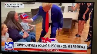 President Trump gives birthday present to 8-year old cancer survivor.