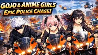 Gojo & Anime Girls Epic Bike Police Chase in GTA 5! 