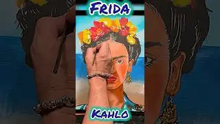 Painting Frida Kahlo 🌞 | Sunny Beach Timelapse