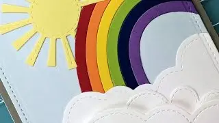 Intro to Puffy Cloud Borders and Rainbow + a card from start to finish