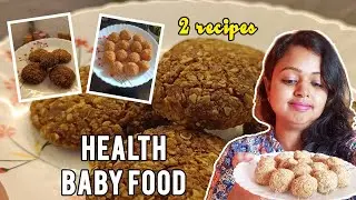 No maida no sugar recipe | oats biscuit | poha laddu for 1 years old toddler 👶🍪